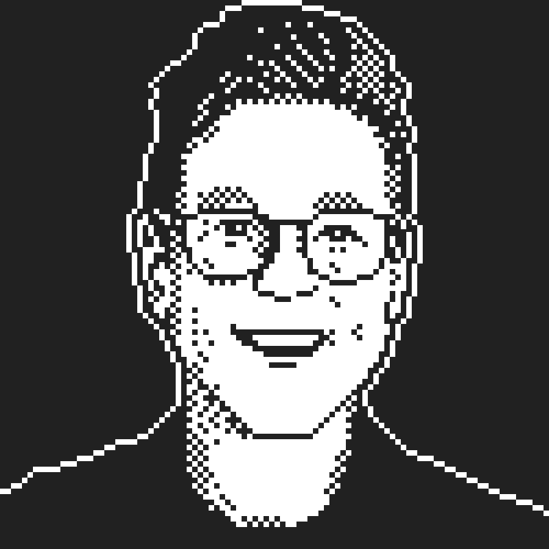 Dithered portrait of Aidan Hornsby