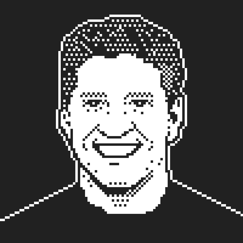 Dithered portrait of Jonathan Minori