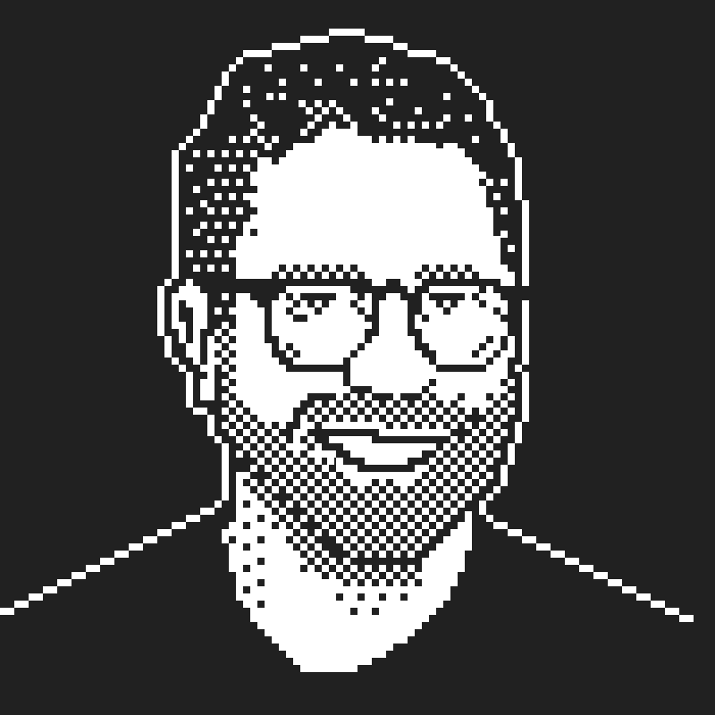 Dithered portrait of Jonathan Simcoe