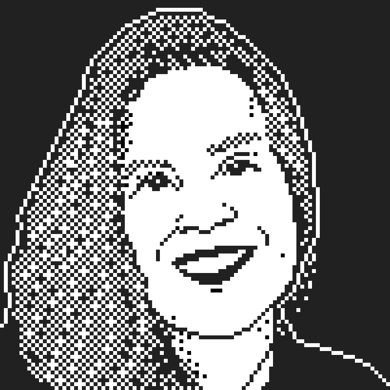 Dithered portrait of Joy Lynn