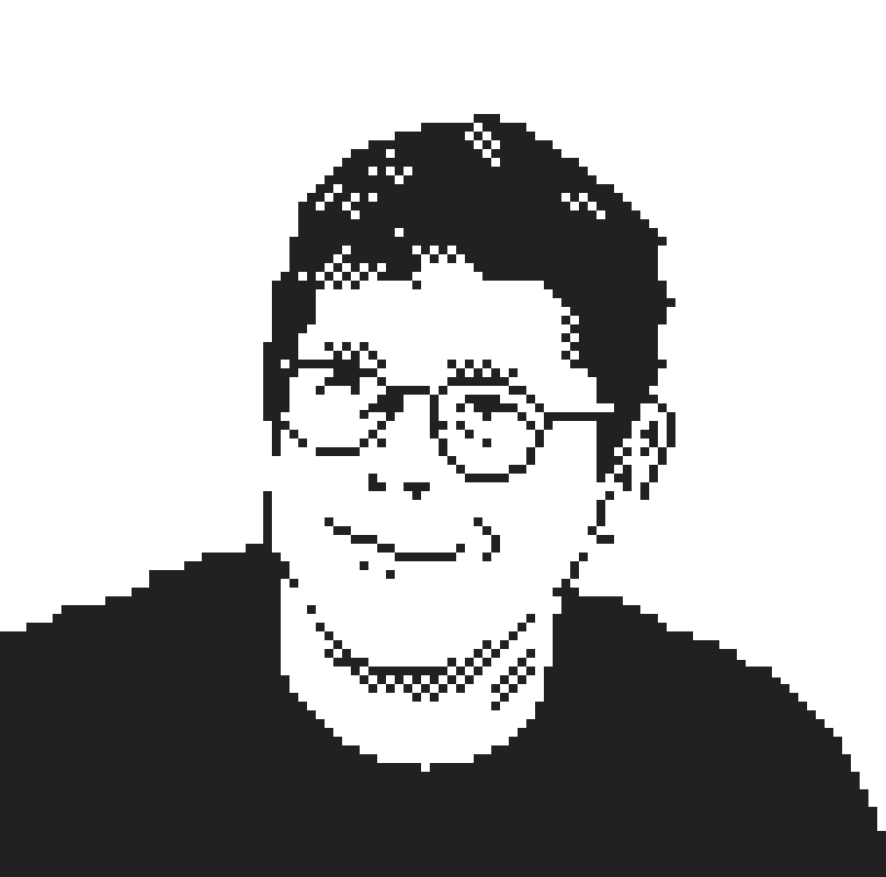 Dithered portrait of Kris Lachance