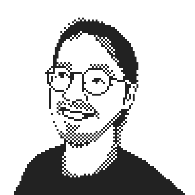 Dithered portrait of Max Musing